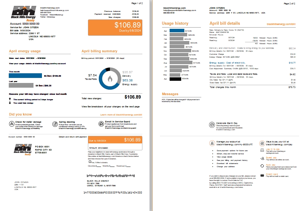  Minol USA business utility bill 